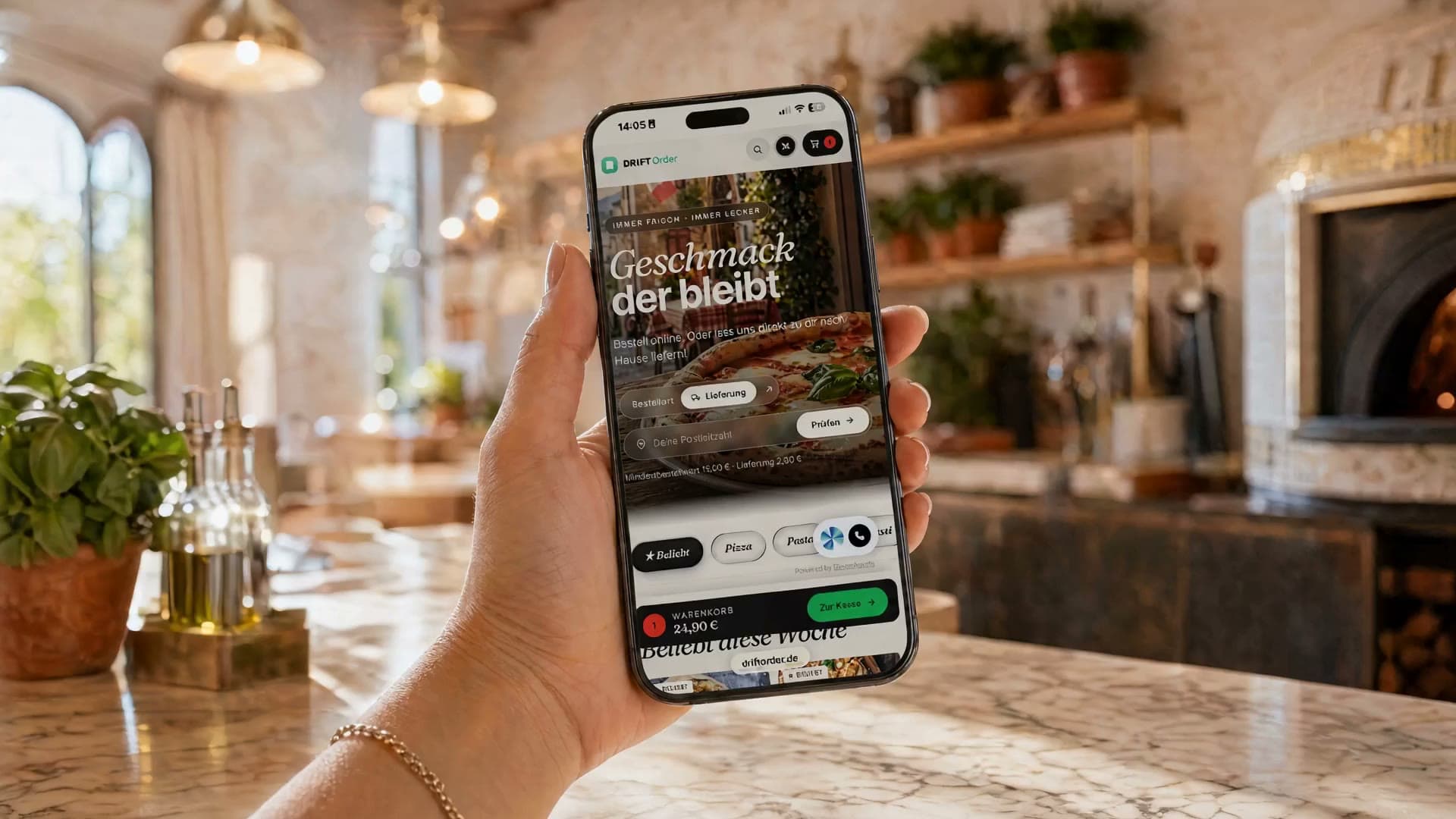 Live-Demo der DRIFT Order Bestellseite