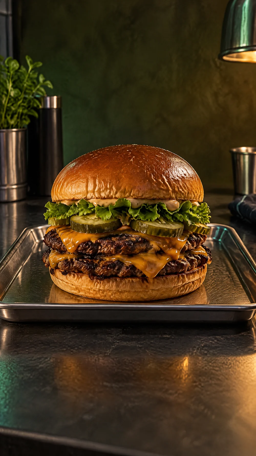 AI example image of a freshly made burger