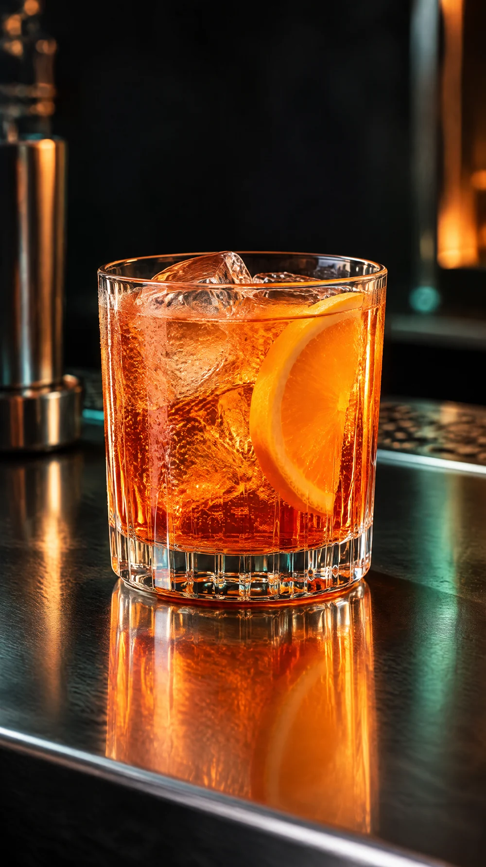 AI example image of an orange drink with ice