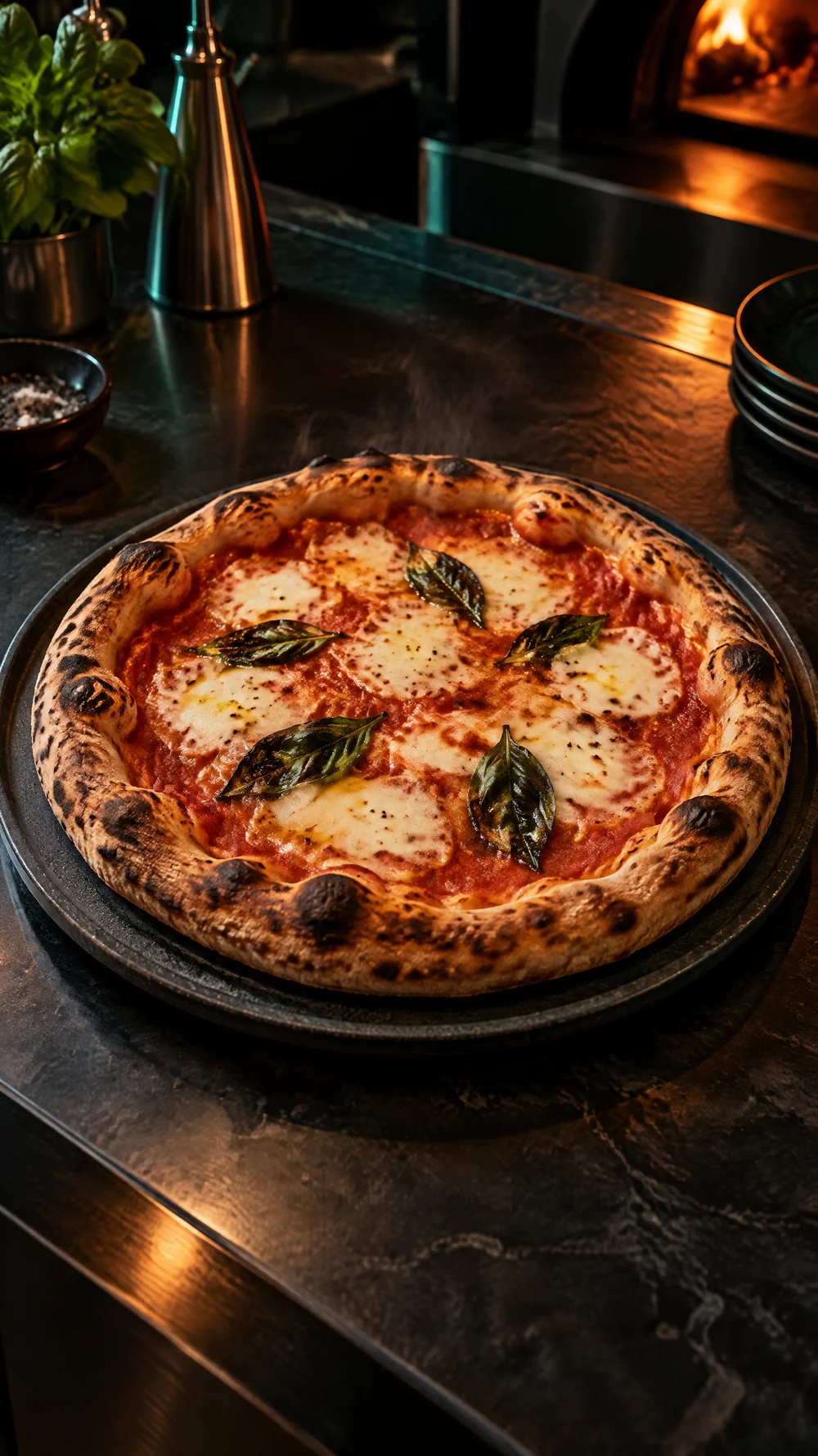 AI example image of a pizza from the oven